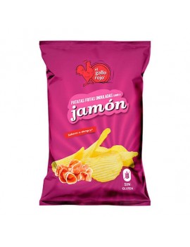 Comprar Patatas fritas Onduladas sabor Jamón El Gallo Rojo