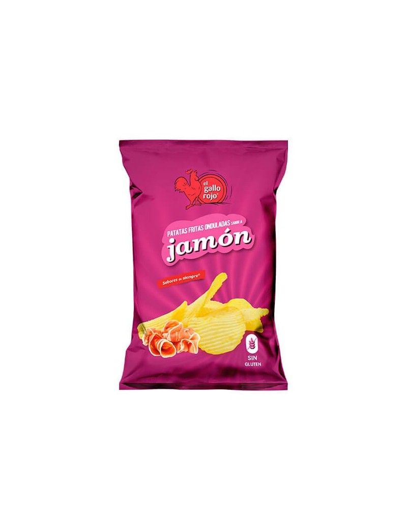Comprar Patatas fritas Onduladas sabor Jamón El Gallo Rojo